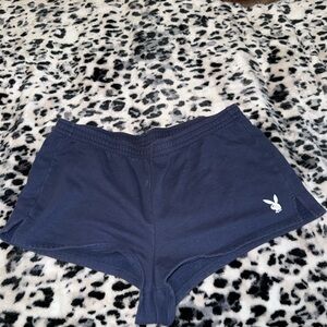 PLAYBOY Women's Dark Blue Athletic Shorts